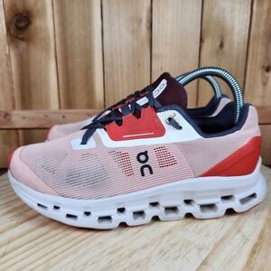 On Running Women's Athletic Shoes - Coral and White